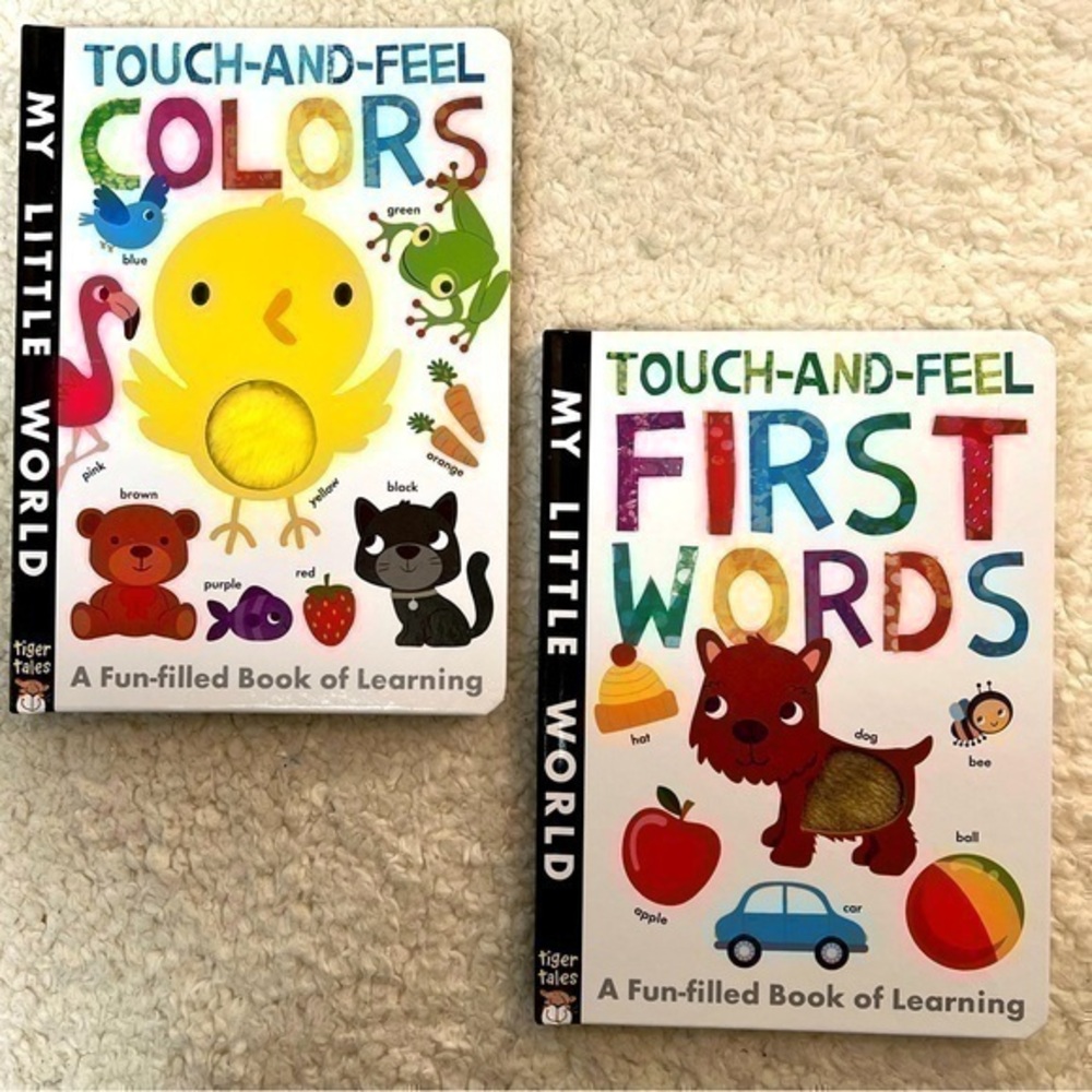 Tiger Tales My First Touch-and-Feel First Words + Colors Board Books